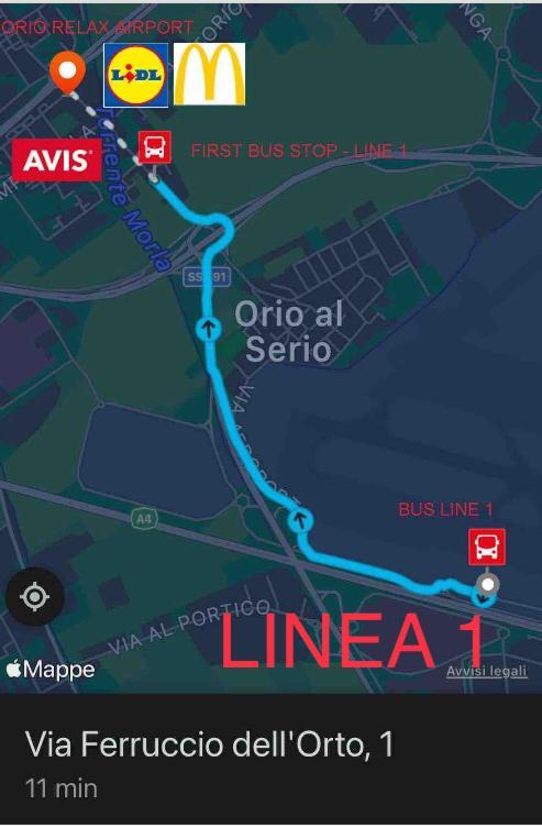 Orio Relax 24H Airport 1 - 3 Minute From Arrival By Bus Lägenhet Bergamo Exteriör bild